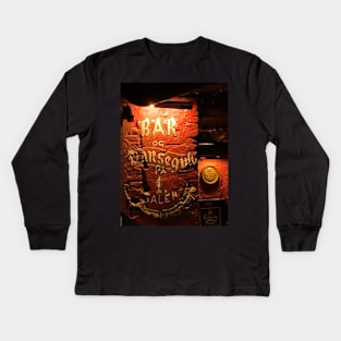 Drinking with Style in a Bar with a Beer Kids Long Sleeve T-Shirt